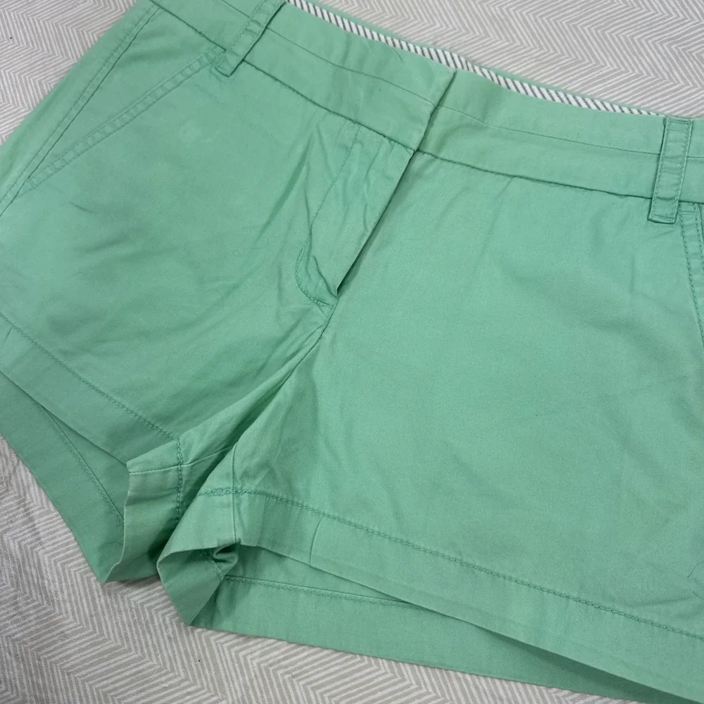 J. CREW Womens 4‎ Broken In Chino Shorts Green Cotton 30x3 100%Cotton Summer